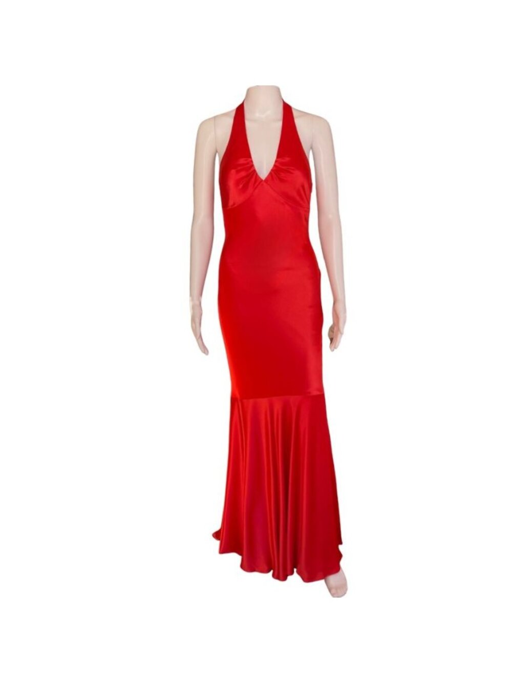 Issue Satin Blaze V Neck Gown Size 6 NWT